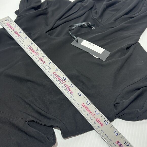 NWT Versace Runway 2023 Slashed Cut Out Hooded Maxi Black Dress IT 38/US 2 - Picture 12 of 16